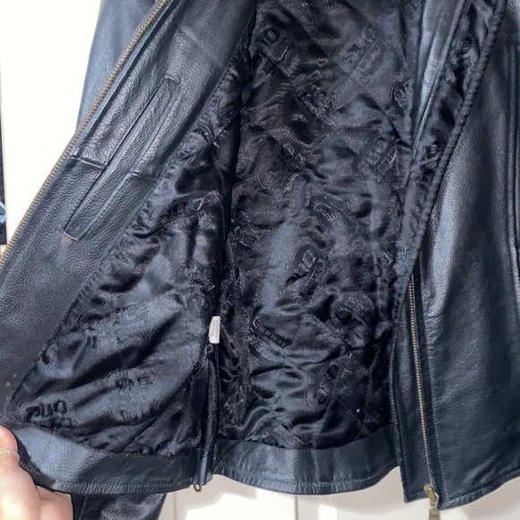 Ladies black authentic leather jacket - Picture 2 of 10